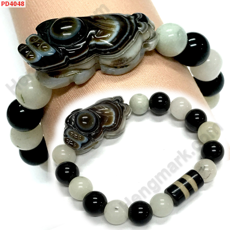 PD4048  สร้อยข้อมือปี่เซียะหินอะเก็ต ราคา 499 บาท http://hengmark.com/view_product/PD4048.htm