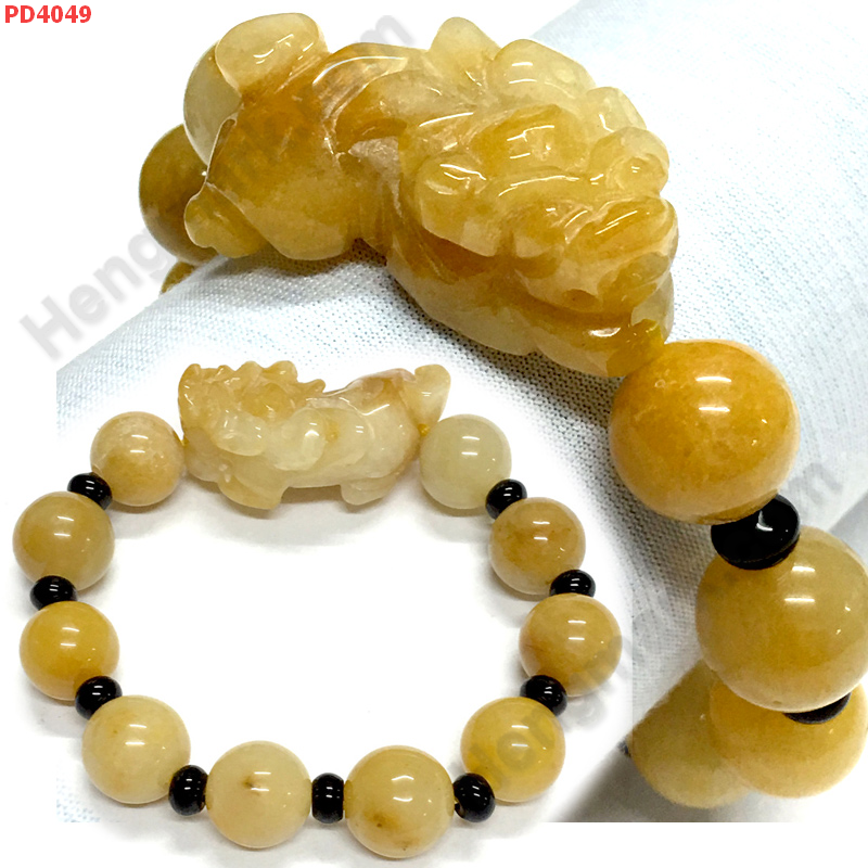 PD4049  สร้อยข้อมือปี่เซียะหยกน้ำผึ้ง ราคา 499 บาท http://hengmark.com/view_product/PD4049.htm
