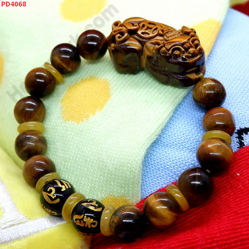 PD4068 สร้อยข้อมือปี่เซียะหินไทเกอร์อาย ราคา 499 บาท http://hengmark.com/view_product/PD4068.htm