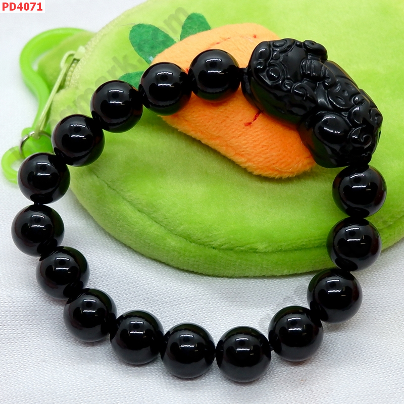 PD4071 สร้อยข้อมือปี่เซียะหินสีดำ ราคา 449 บาท http://hengmark.com/view_product/PD4071.htm