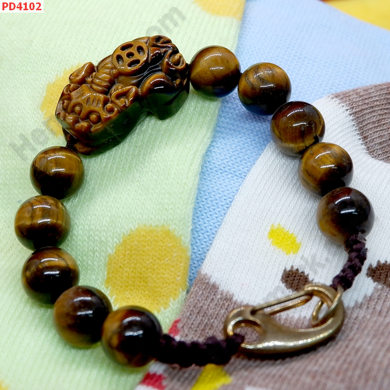 PD4102  สร้อยข้อมือปี่เซียะ ไทเกอร์อายส์ ราคา 469 บาท http://hengmark.com/view_product/PD4102.htm