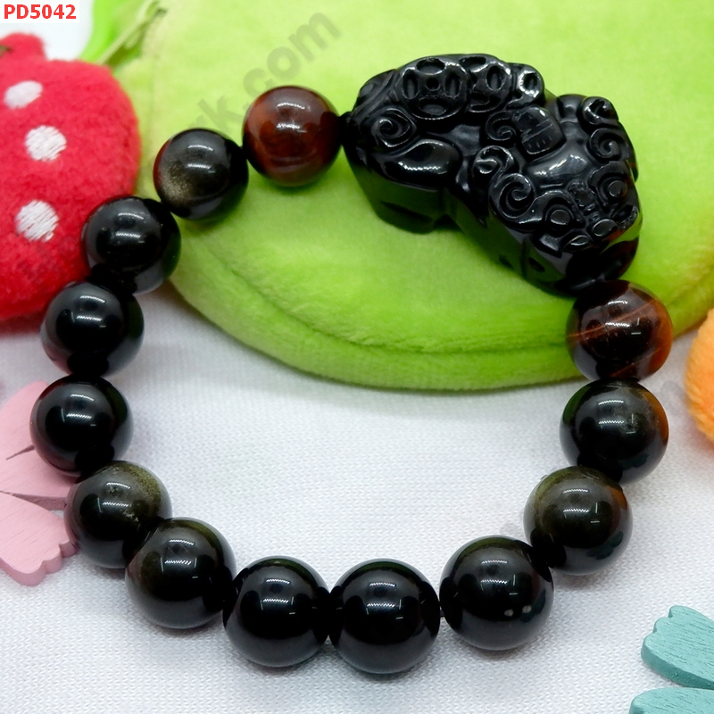 PD5042 สร้อยข้อมือปี่เซียะหินสีดำ ราคา 549 บาท http://hengmark.com/view_product/PD5042.htm