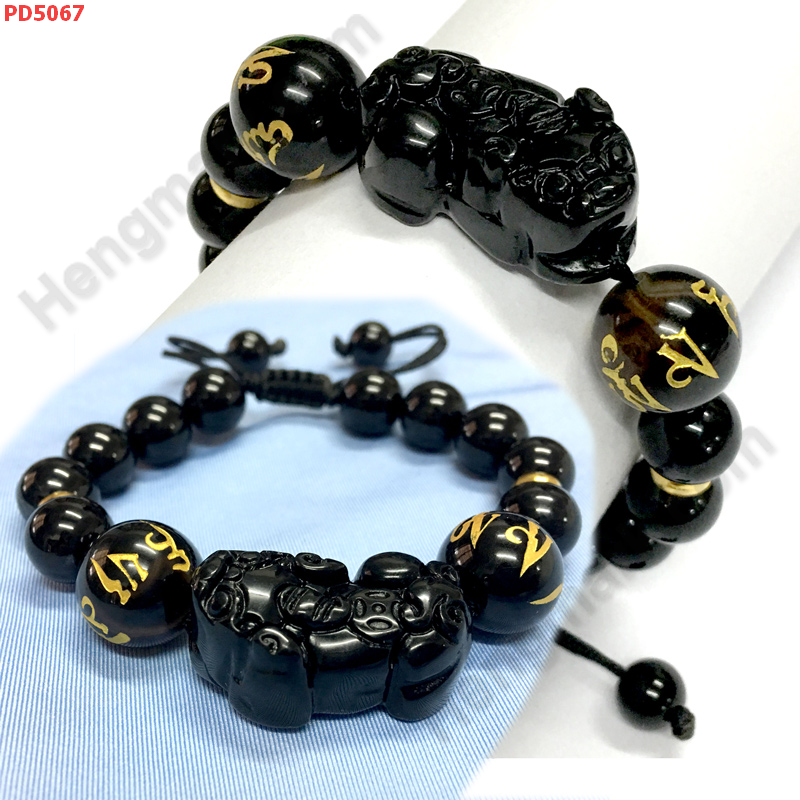 PD5067 สร้อยข้อมือปี่เซียะหินดำ+คาถาทิเบต ราคา 599 บาท http://hengmark.com/view_product/PD5067.htm