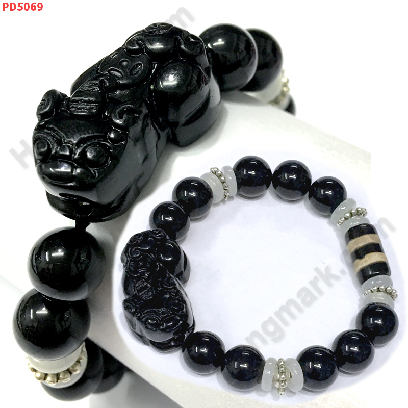 PD5069 สร้อยข้อมือปี่เซียะหินอะเก็ต+DZI  ราคา 529 บาท http://hengmark.com/view_product/PD5069.htm