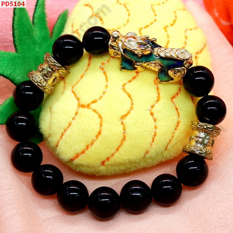 PD5104 สร้อยข้อมือปี่เซียะสีทองลงยา เปลี่ยนสีได้ ราคา 549 บาท http://hengmark.com/view_product/PD5104.htm