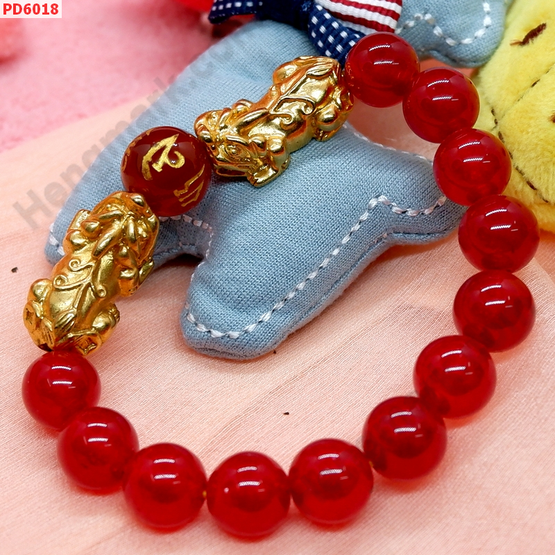 PD6018 สร้อยข้อมือปี่เซียะคู่สีทอง+คาถาทิเบต ราคา 649 บาท http://hengmark.com/view_product/PD6018.htm