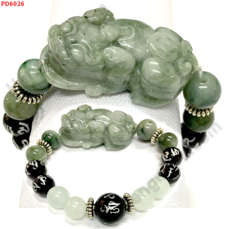 PD6026 สร้อยข้อมือปี่เซียะหยกเขียว+คาถา ราคา 679 บาท http://hengmark.com/view_product/PD6026.htm