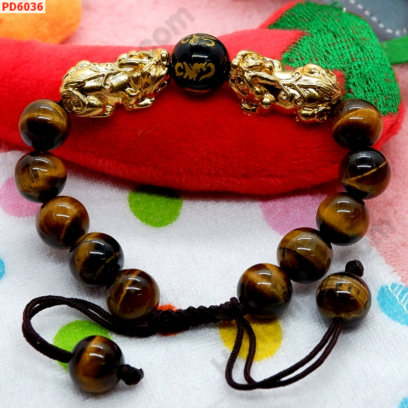 PD6036 สร้อยข้อมือปี่เซียะคู่สีทอง+คาถาทิเบตสร้อยเชือก  ราคา 649 บาท http://hengmark.com/view_product/PD6036.htm