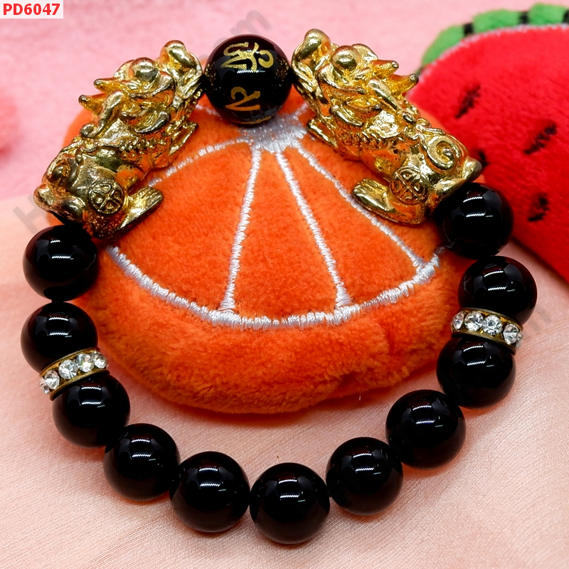 PD6047 สร้อยข้อมือปี่เซียะทองคู่+คาถาทิเบต ราคา 699 บาท http://hengmark.com/view_product/PD6047.htm