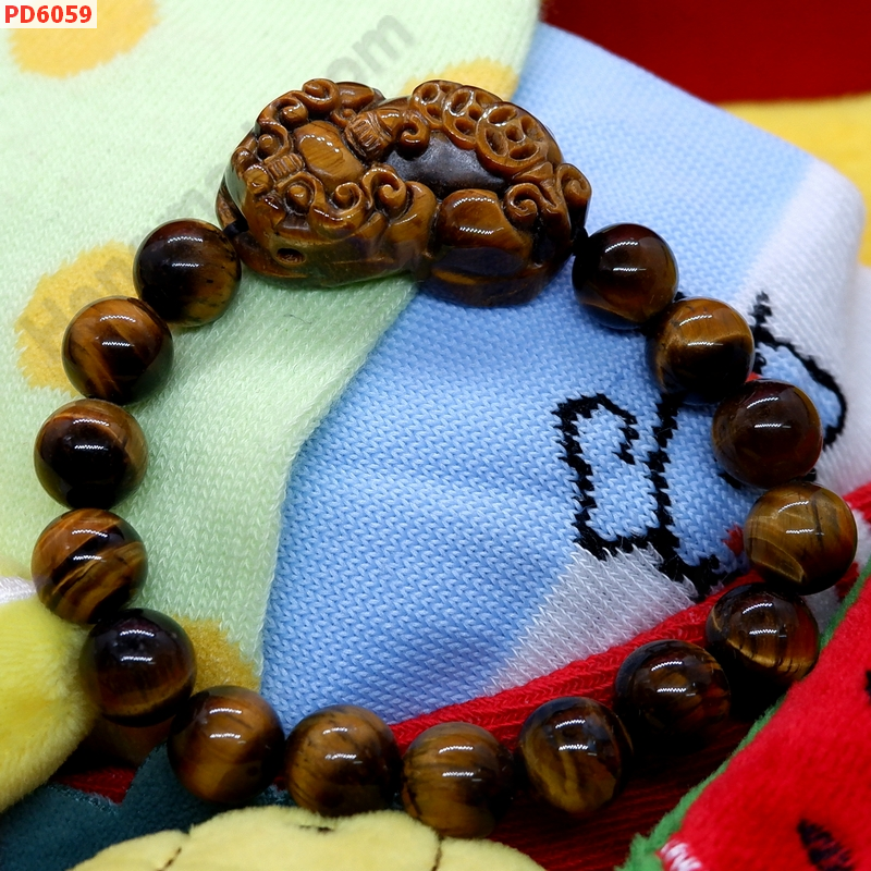 PD6059 สร้อยข้อมือปี่เซียะหินไทเกอร์อายตัวใหญ่ ราคา 649 บาท http://hengmark.com/view_product/PD6059.htm