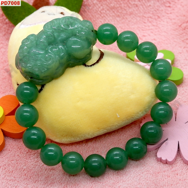 PD7008 สร้อยข้อมือปี่เซียะหยกเขียว ราคา 749 บาท http://hengmark.com/view_product/PD7008.htm