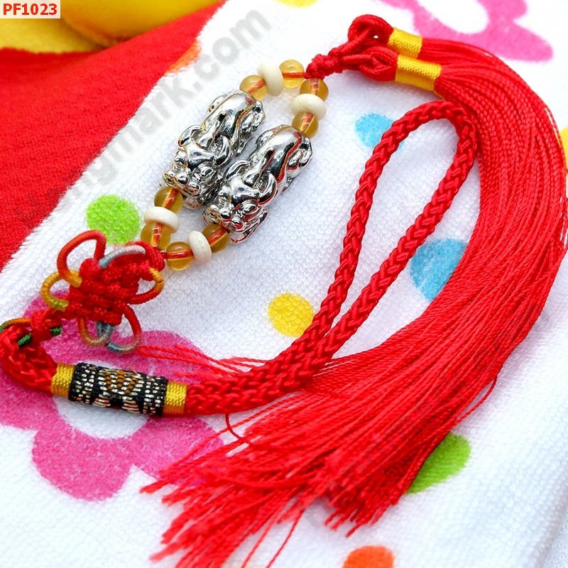 PF1023 ปี่เซียะคู่โลหะเงิน แบบแขวน ราคา 199 บาท http://hengmark.com/view_product/PF1023.htm