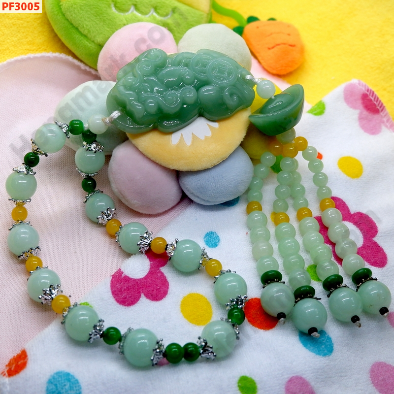 PF3005 สร้อยแขวนปี่เซียะหยกเขียว ราคา 399 บาท http://hengmark.com/view_product/PF3005.htm