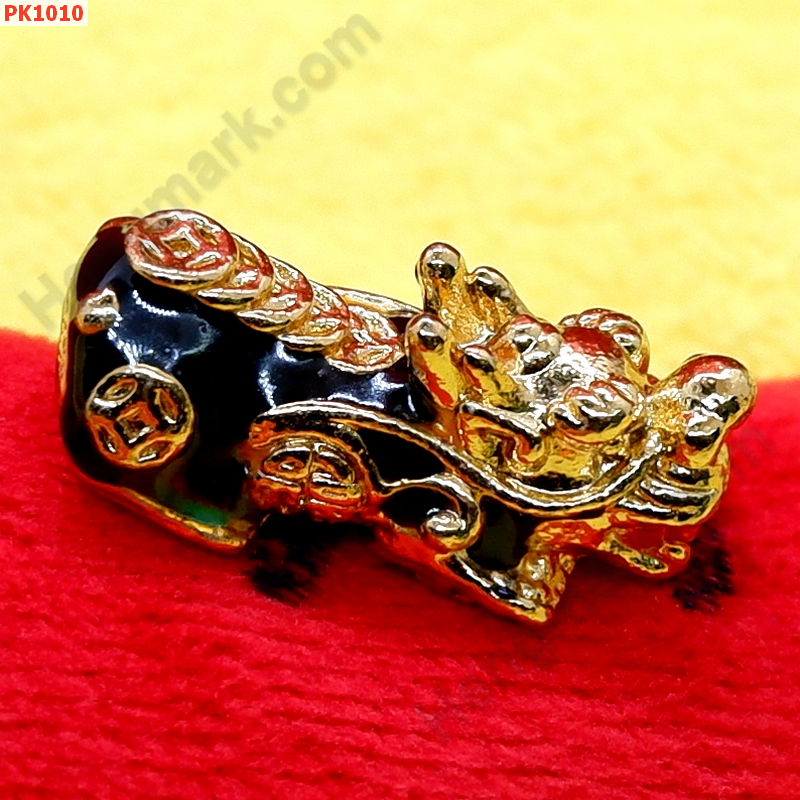 PK1010 ปี่เซียะสีทองลงยาสีน้ำเงิน ราคา 250 บาท http://hengmark.com/view_product/PK1010.htm