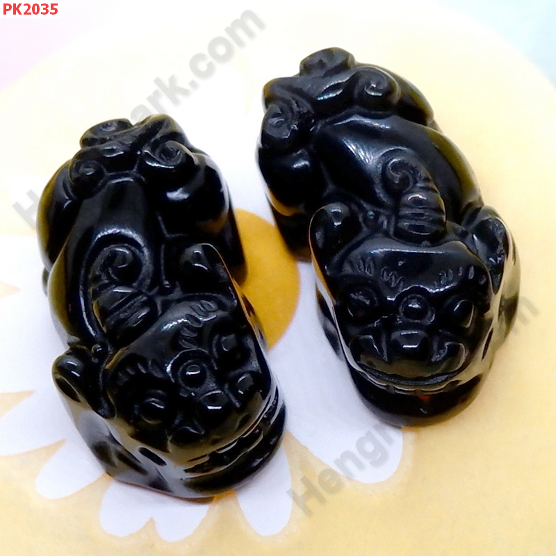 PK2035 ปี่เซียะหินอ๊อบซิเดียนดำ คู่ ราคา 400 บาท http://hengmark.com/view_product/PK2035.htm