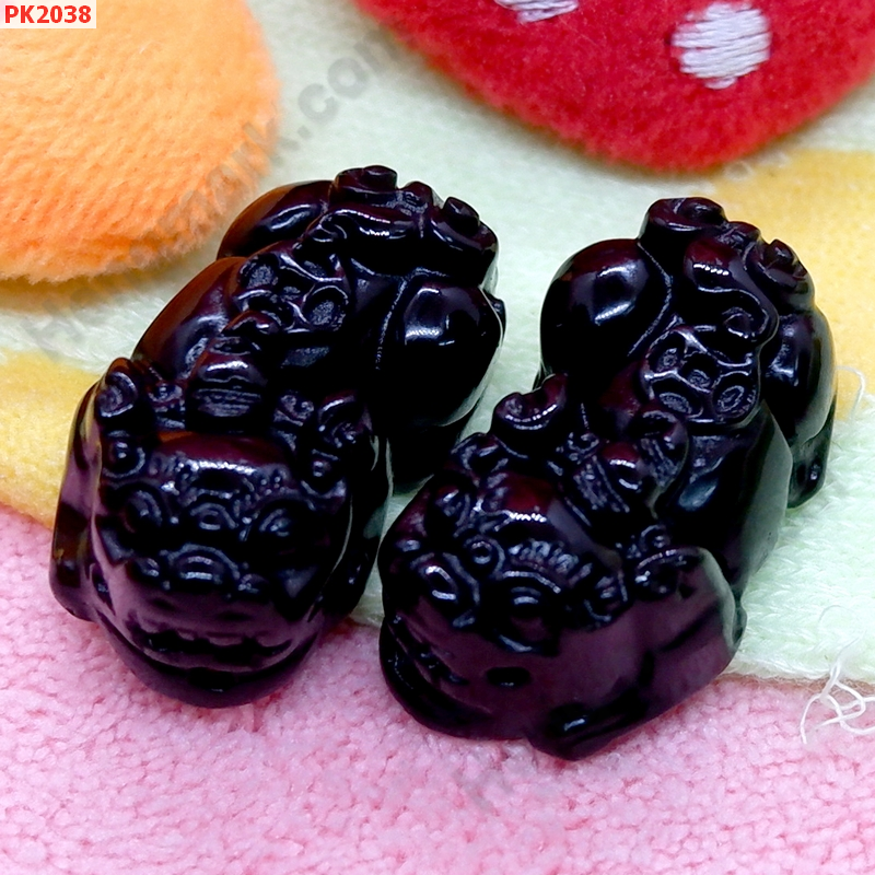 PK2038 ปี่เซียะหินอ๊อบซิเดียน คู่ ราคา 600 บาท http://hengmark.com/view_product/PK2038.htm