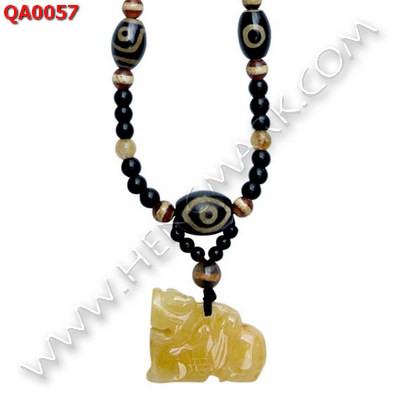 QA0057 สร้อยคอหินทิเบตหลายลาย พร้อมปี่เซียะ ราคา 1329 บาท http://hengmark.com/view_product/QA0057.htm