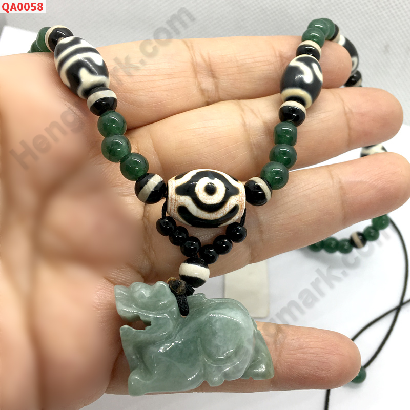 QA0058 สร้อยคอหินทิเบตหลายลาย พร้อมปี่เซียะ ราคา 1579 บาท http://hengmark.com/view_product/QA0058.htm
