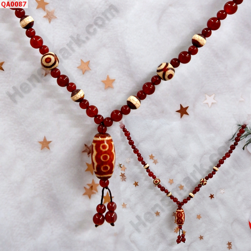QA0087 สร้อยคอหินทิเบต 5 ตา+หลายลาย ราคา 2999 บาท http://hengmark.com/view_product/QA0087.htm