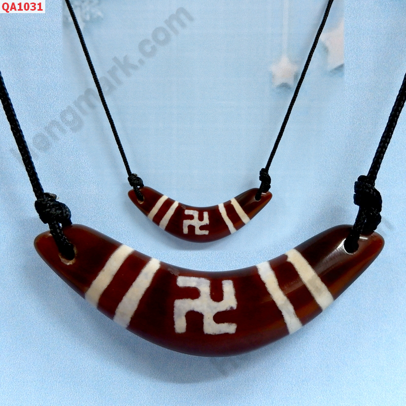 QA1031 สร้อยคอหินทิเบตรูปบูมเมอแรง ลายสวัสดิกะ ราคา 449 บาท http://hengmark.com/view_product/QA1031.htm