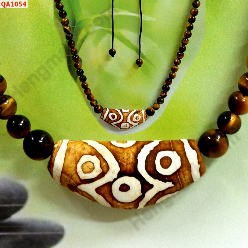 QA1054  หินทิเบต ลาย 9 ตาร้อยด้วยหินตาเสือ ราคา 699 บาท http://hengmark.com/view_product/QA1054.htm