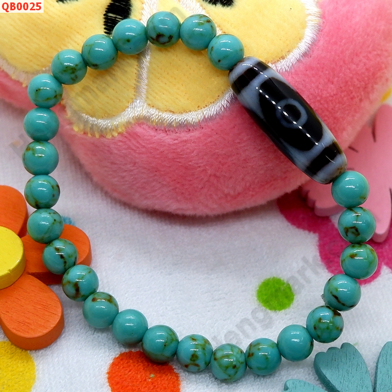QB0025 สร้อยข้อมือหินทิเบตลาย 3 ตา ราคา 499 บาท http://hengmark.com/view_product/QB0025.htm