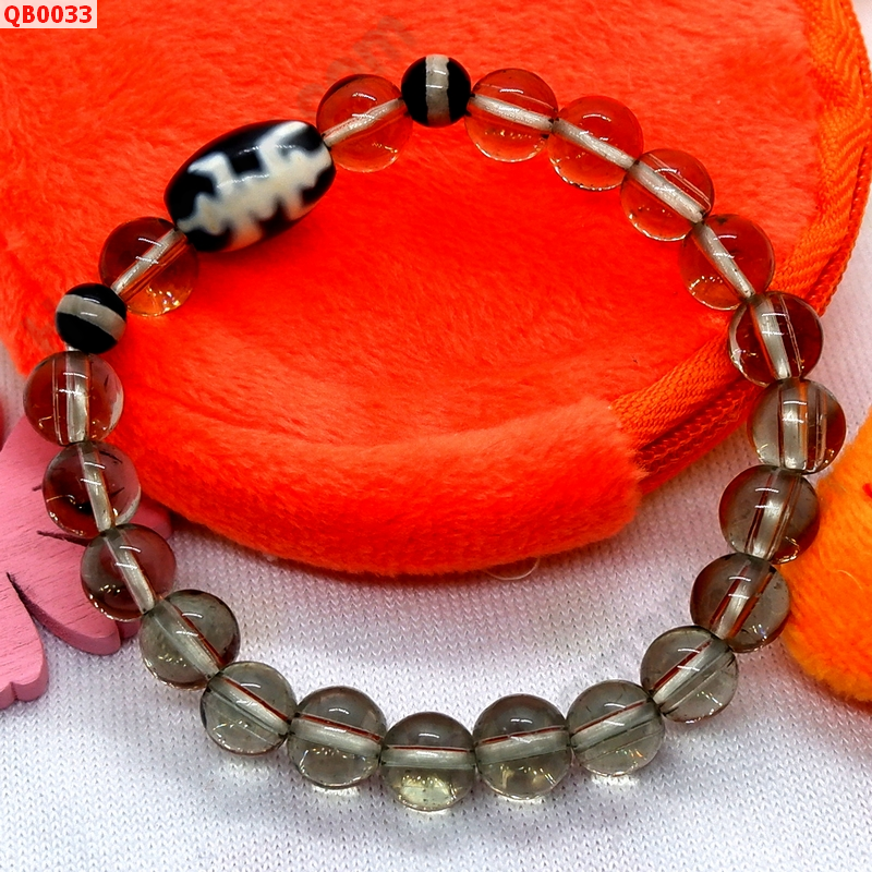 QB0033 สร้อยข้อมือหินDZI ลายอายุยืน+หมอยา ราคา 199 บาท http://hengmark.com/view_product/QB0033.htm
