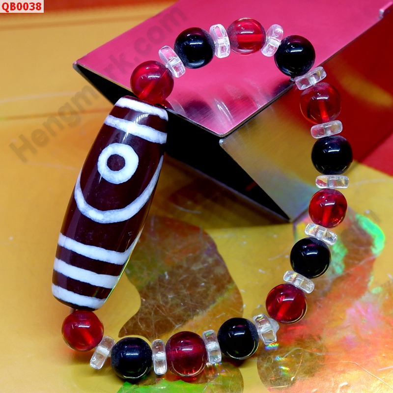 QB0038 สร้อยข้อมือหินDZI 2 ตา ราคา 359 บาท http://hengmark.com/view_product/QB0038.htm