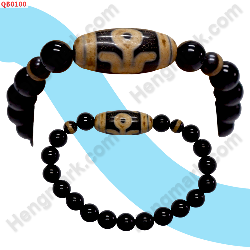 QB0100 สร้อยข้อมือหินDZI ผู้สูงศักดิ์ ราคา 299 บาท http://hengmark.com/view_product/QB0100.htm