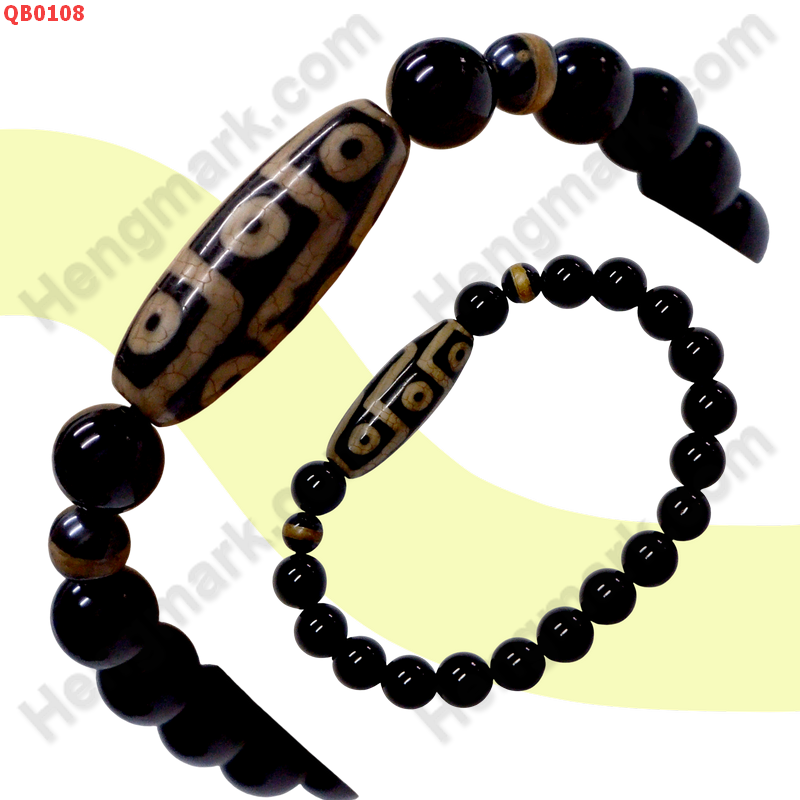 QB0108 สร้อยข้อมือหินDZI ลาย 9 ตา ราคา 299 บาท http://hengmark.com/view_product/QB0108.htm
