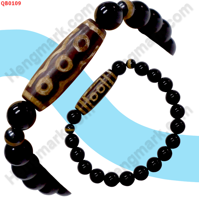 QB0109 สร้อยข้อมือหินDZI ลาย 5 ตา ราคา 299 บาท http://hengmark.com/view_product/QB0109.htm
