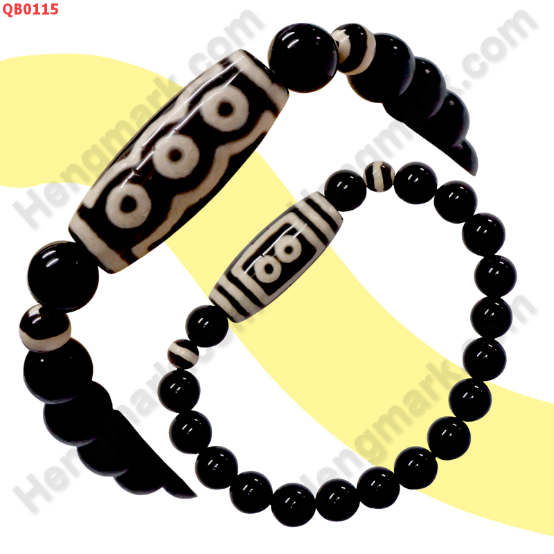 QB0115 สร้อยข้อมือหินDZI ลาย 5 ตา ราคา 299 บาท http://hengmark.com/view_product/QB0115.htm