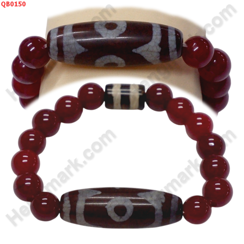 QB0150 สร้อยข้อมือหินทิเบต  ลาย  3 ตา+2 เส้น ราคา 499 บาท http://hengmark.com/view_product/QB0150.htm