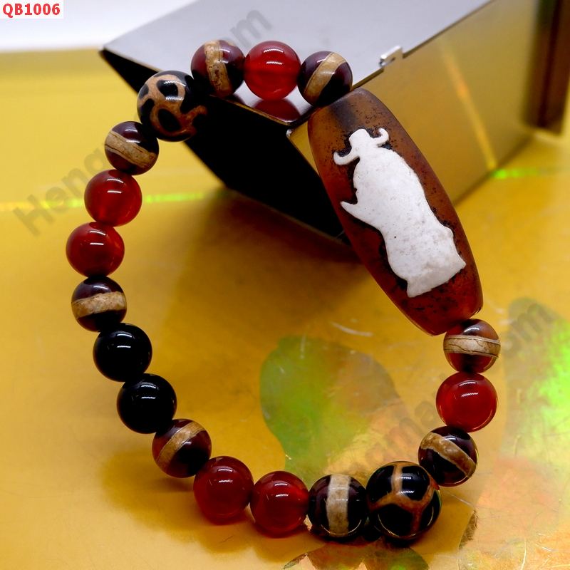 QB1006 สร้อยข้อมือหินทิเบต ไฉ่ซิงเอี๊ย +หมอยา+ 2 ลาย ราคา 679 บาท http://hengmark.com/view_product/QB1006.htm