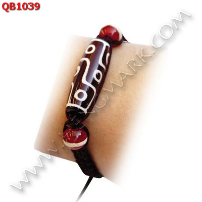 QB1039 สร้อยข้อมือหินทิเบต 9 ตา เชือกถัก ราคา 339 บาท http://hengmark.com/view_product/QB1039.htm