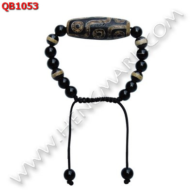 QB1053 สร้อยข้อมือหินทิเบต 9 ตา เชือกถัก ราคา 499 บาท http://hengmark.com/view_product/QB1053.htm