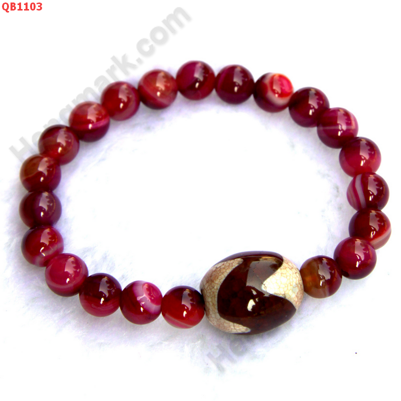 QB1103 สร้อยข้อมือ DZI เขี้ยวเสือ ราคา 449 บาท http://hengmark.com/view_product/QB1103.htm