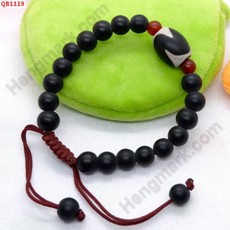 QB1119 สร้อยข้อมือหินDZI เขี้ยวเสือ ราคา 199 บาท http://hengmark.com/view_product/QB1119.htm