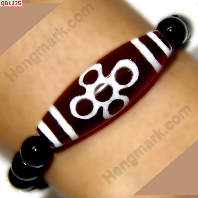 QB1135 สร้อยข้อมือหินDZI 5 ตา สายฟ้า ราคา 399 บาท http://hengmark.com/view_product/QB1135.htm