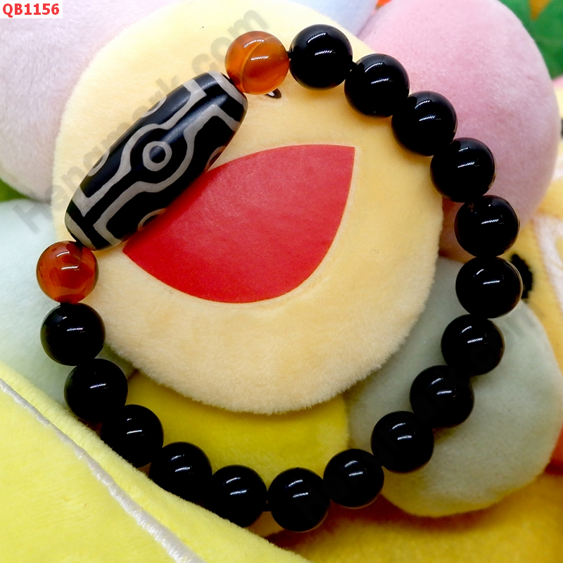 QB1156 สร้อยข้อมือหิน DZI ลาย 7 ตา ราคา 299 บาท http://hengmark.com/view_product/QB1156.htm