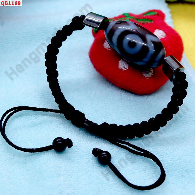 QB1169 สร้อยข้อมือหินทิเบต 3 ตาเชือกถัก ราคา 359 บาท http://hengmark.com/view_product/QB1169.htm
