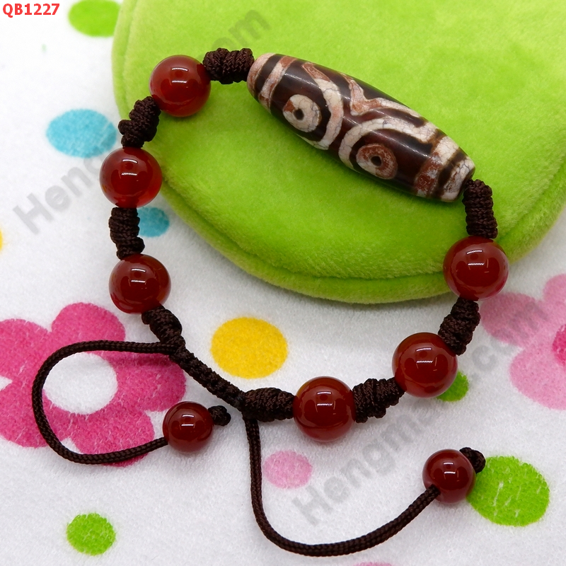 QB1227 หินทิเบตลาย 3 ตา เชือกถัก ราคา 449 บาท http://hengmark.com/view_product/QB1227.htm