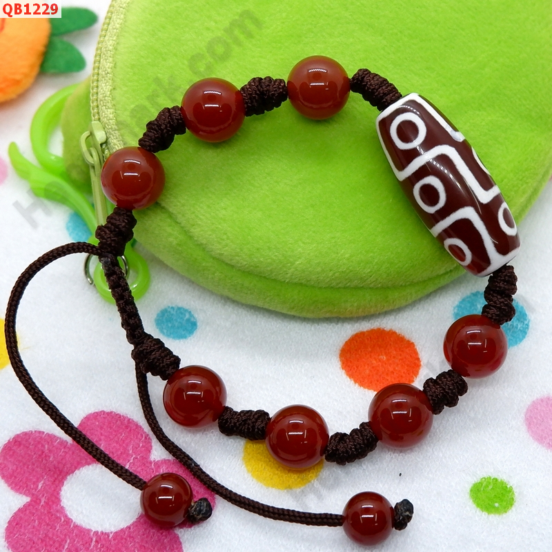 QB1229 หินทิเบตลาย 9 ตา เชือกถัก ราคา 399 บาท http://hengmark.com/view_product/QB1229.htm
