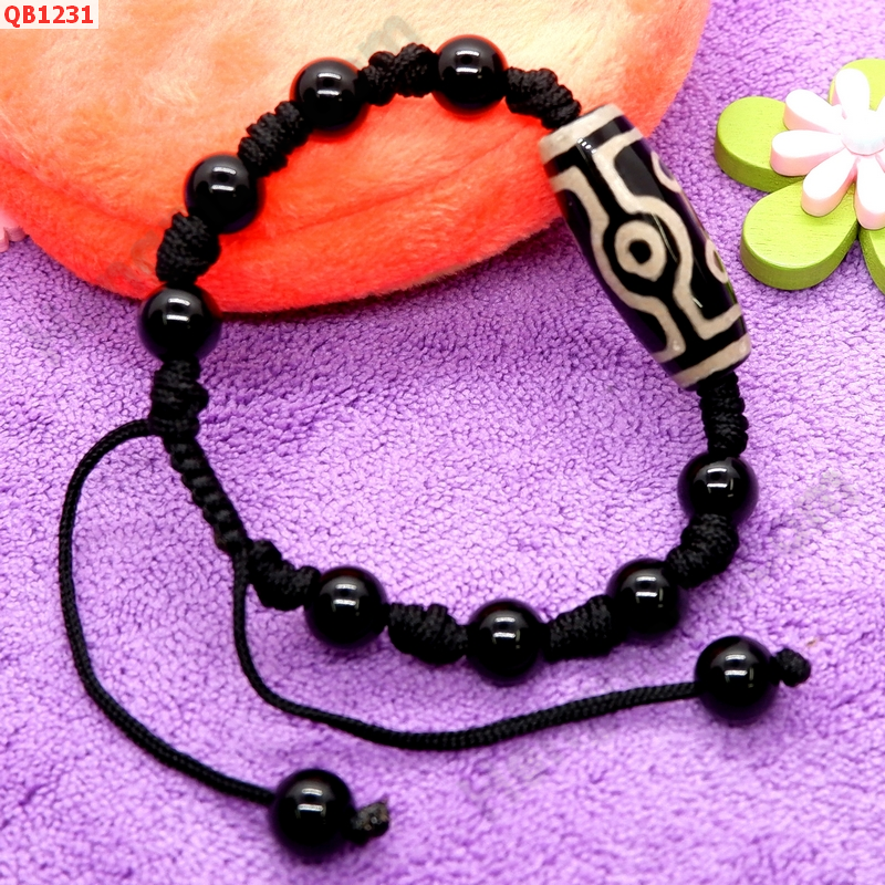 QB1231 หินทิเบตลาย 7 ตา เชือกถัก ราคา 399 บาท http://hengmark.com/view_product/QB1231.htm