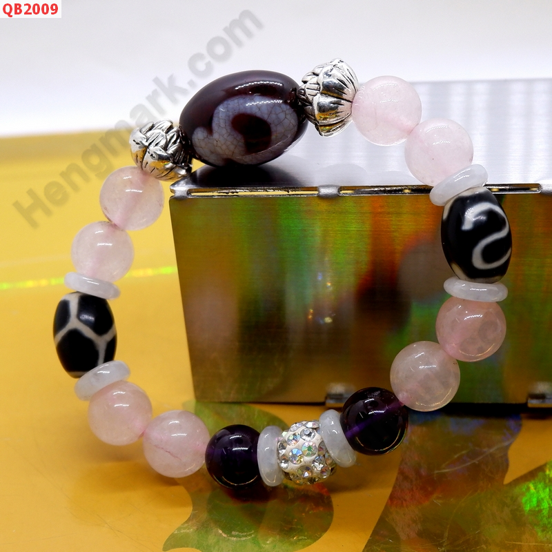 QB2009 สร้อยข้อมือหินDZI แก้ววิเศษ ตะขอและกระดองเต่า ราคา 699 บาท http://hengmark.com/view_product/QB2009.htm