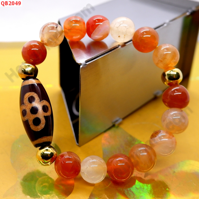 QB2049 สร้อยข้อมือหินDZI 5 ตา สายฟ้า ราคา 479 บาท http://hengmark.com/view_product/QB2049.htm