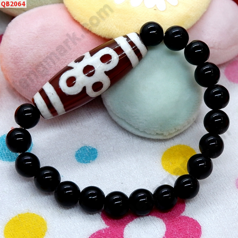 QB2064 สร้อยข้อมือหินDZI 5 ตา สายฟ้า ราคา 359 บาท http://hengmark.com/view_product/QB2064.htm