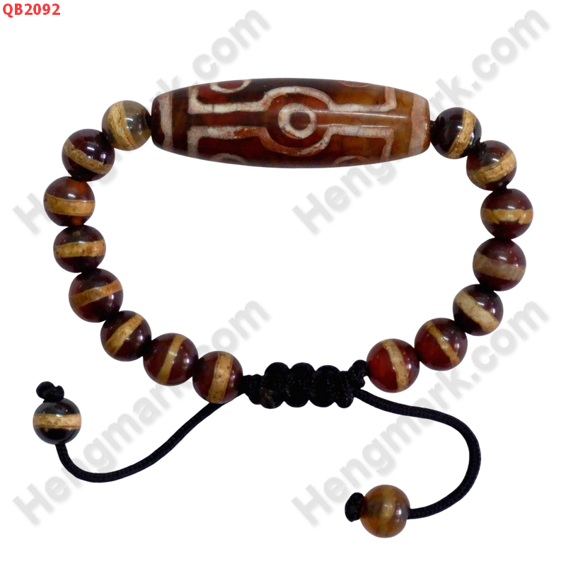 QB2092 สร้อยข้อมือหินทิเบตDZI 7 ตาและหมอยา ราคา 499 บาท http://hengmark.com/view_product/QB2092.htm