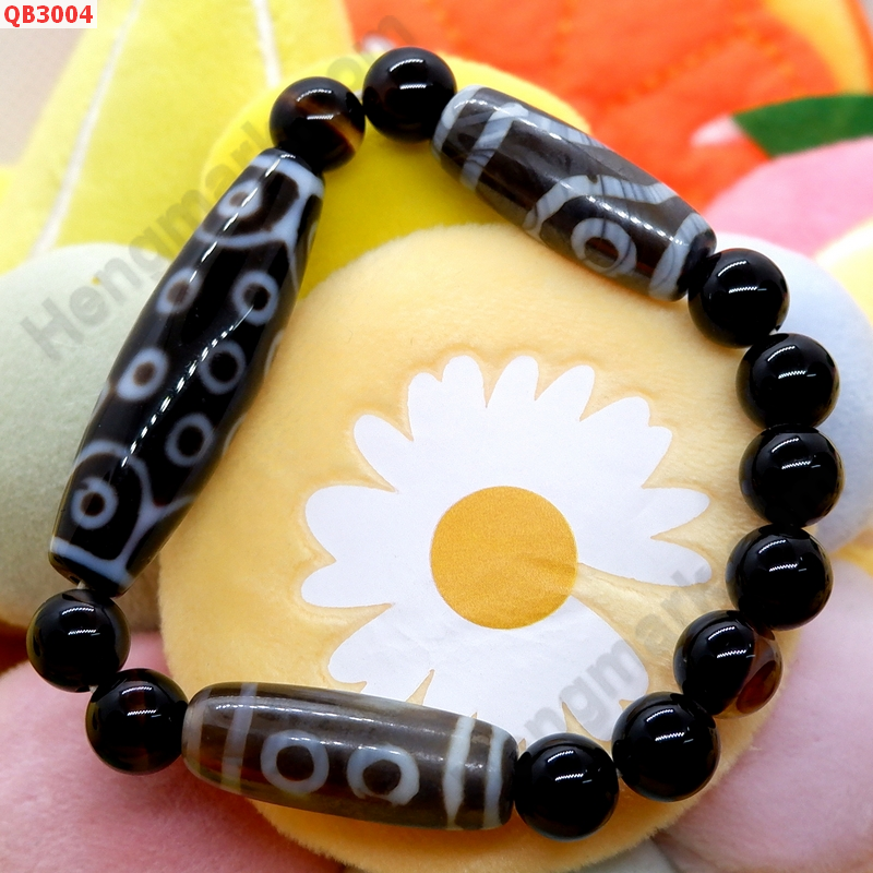 QB3004 สร้อยข้อมือหินDZI  21 ตา ราคา 1289 บาท http://hengmark.com/view_product/QB3004.htm