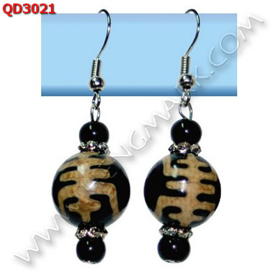 QD3021 ต่างหูหินทิเบต ราคา 259 บาท http://hengmark.com/view_product/QD3021.htm
